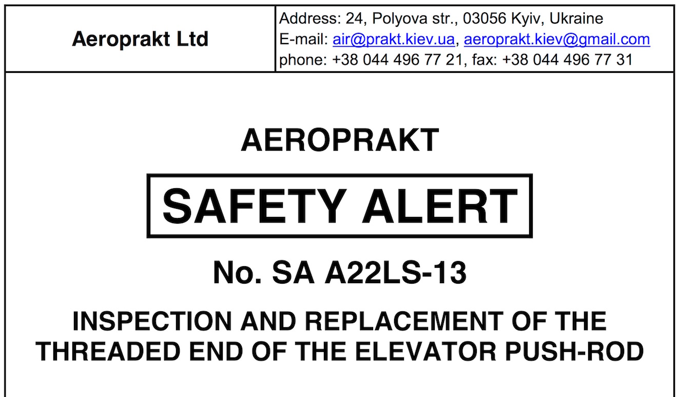 Safety Bulletin elevator rod end